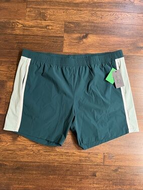 Athletic Works Men's Size 3XL (48-50) Green Performance Stretch Athletic Short